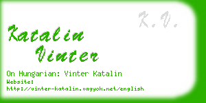 katalin vinter business card